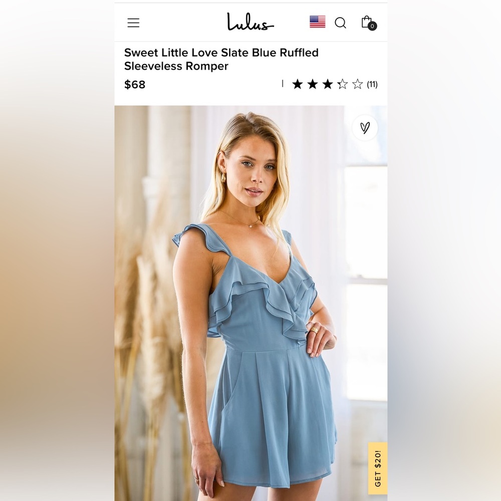 Lulus Light Blue Romper - image 1